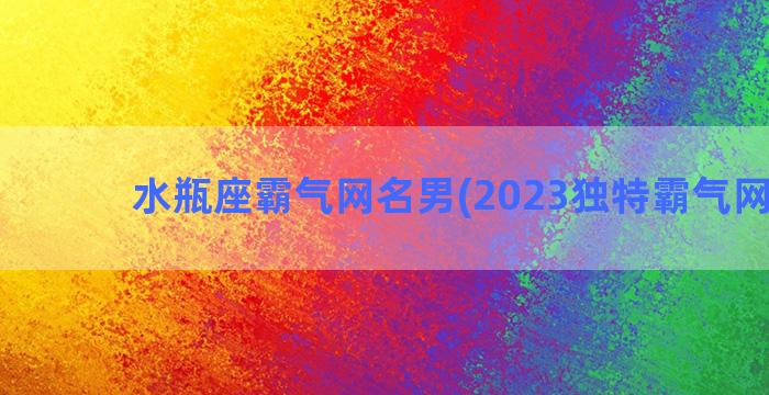 水瓶座霸气网名男(2023独特霸气网名男)